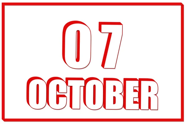 Tag Des Oktober Kalender Mit Dem Datum Des Oktober Auf — Stockfoto