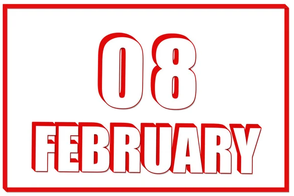 Tag Des Februar Kalender Mit Dem Datum Des Februar Auf — Stockfoto