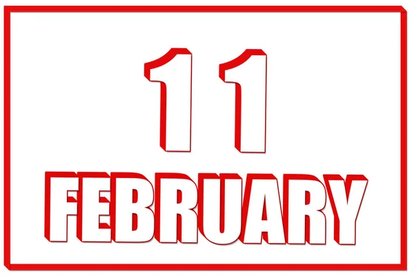 Tag Des Februar Kalender Mit Datum Vom Februar Auf Weißem — Stockfoto
