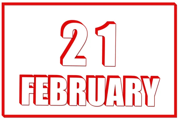 Tag Des Februar Kalender Mit Dem Datum Des Februar Auf — Stockfoto