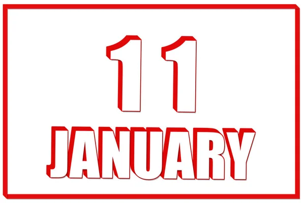 Januar Kalender Mit Datum Vom Januar Auf Weißem Hintergrund Mit — Stockfoto
