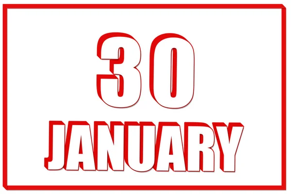 Enero Calendario Con Fecha Del Enero Sobre Fondo Blanco Con —  Fotos de Stock