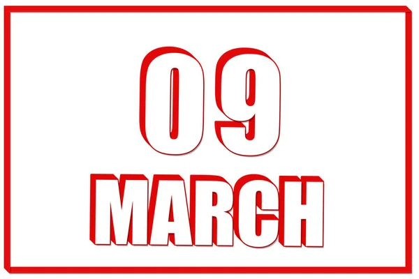 Tag Des März Kalender Mit Dem Datum Des März Auf — Stockfoto
