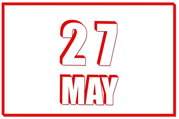 Mai Kalender Mit Datum Vom Mai Auf Weißem Hintergrund Mit — Stockfoto
