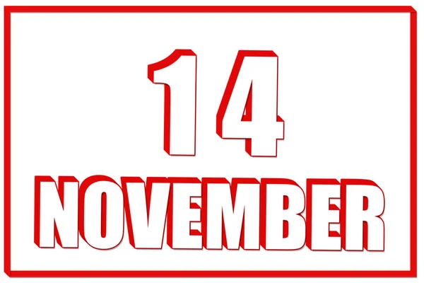 Tag Des November Kalender Mit Dem Datum Des November Auf — Stockfoto