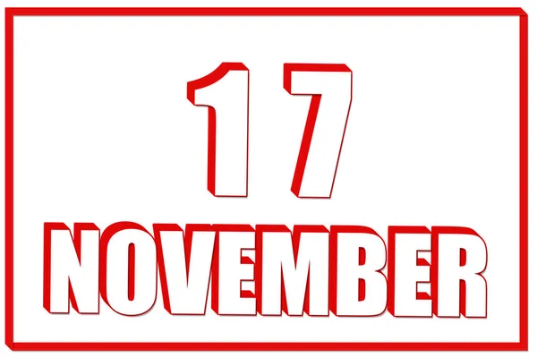 Tag Des November Kalender Mit Dem Datum Des November Auf — Stockfoto