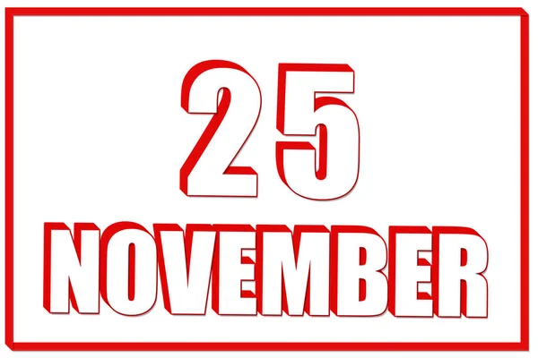 Hari Bulan November Kalender Dengan Tanggal November Dengan Latar Belakang — Stok Foto