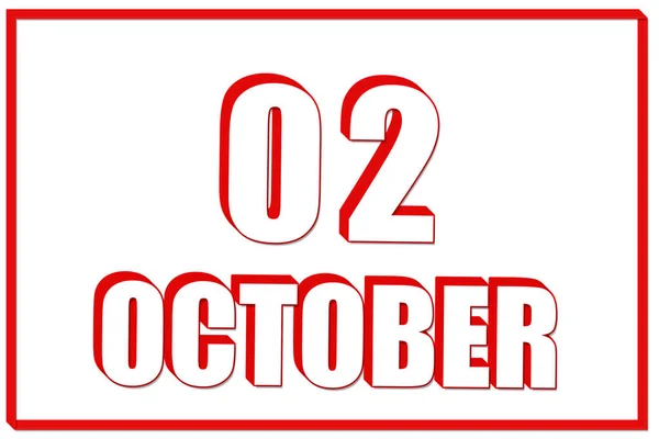 Tag Des Oktober Kalender Mit Dem Datum Des Oktober Auf — Stockfoto