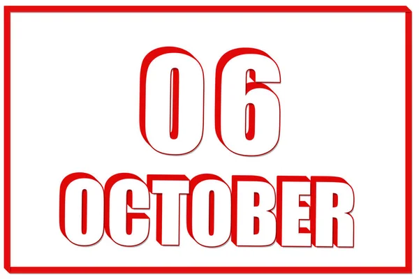 Tag Des Oktober Kalender Mit Dem Datum Des Oktober Auf — Stockfoto