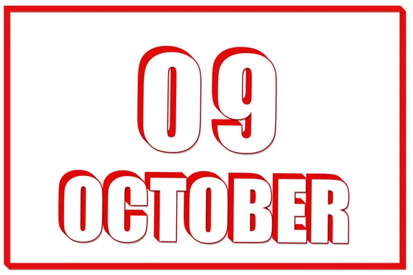 Tag Des Oktober Kalender Mit Dem Datum Des Oktober Auf — Stockfoto