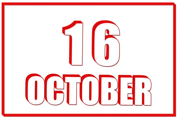 Tag Des Oktober Kalender Mit Dem Datum Des Oktober Auf — Stockfoto