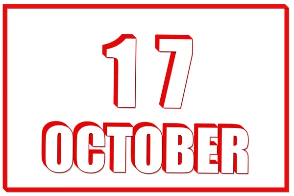 Tag Des Oktober Kalender Mit Dem Datum Des Oktober Auf — Stockfoto