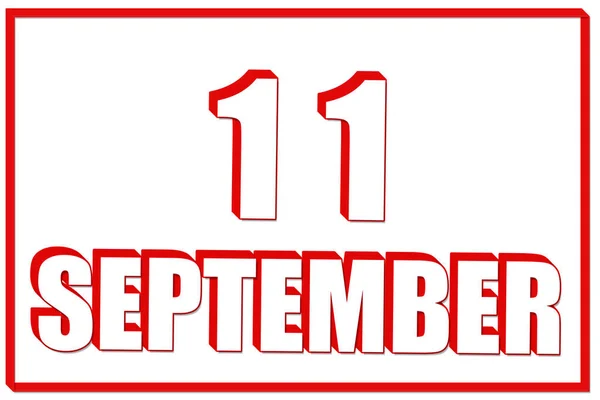 September Kalender Mit Dem Datum Des September Auf Weißem Hintergrund — Stockfoto