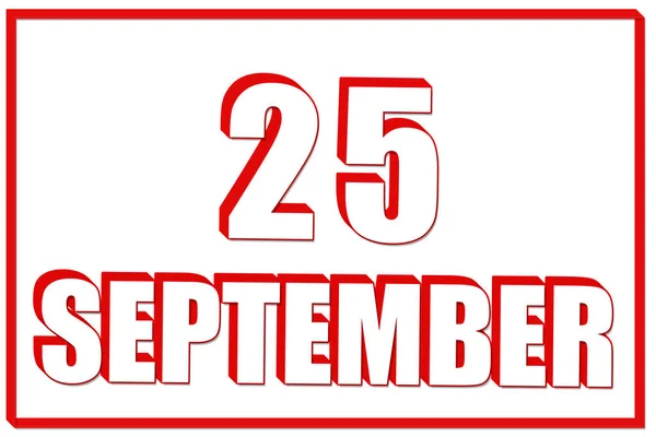 Tag Des September Kalender Mit Dem Datum Des September Auf — Stockfoto