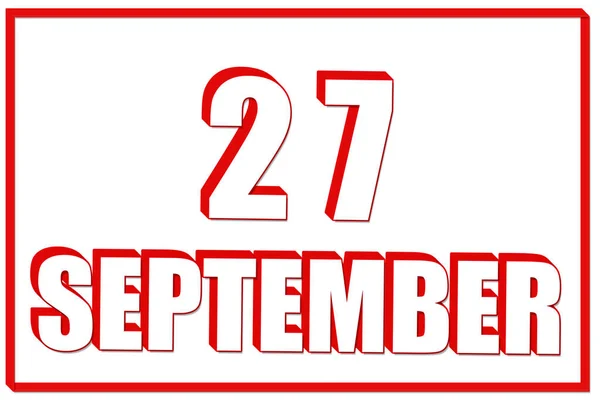 September Kalender Mit Datum Vom September Auf Weißem Hintergrund Mit — Stockfoto