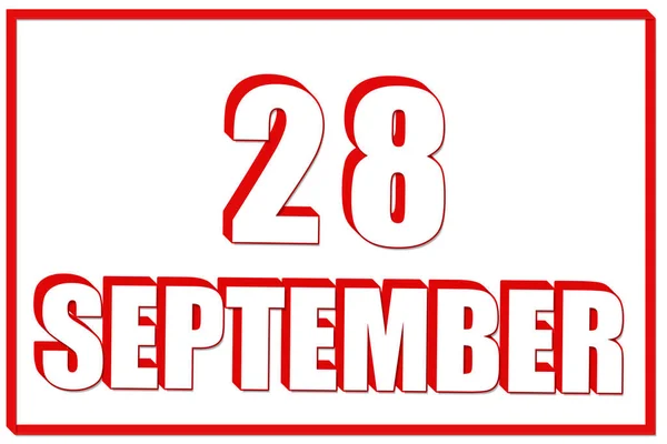 September Kalender Mit Datum Vom September Auf Weißem Hintergrund Mit — Stockfoto