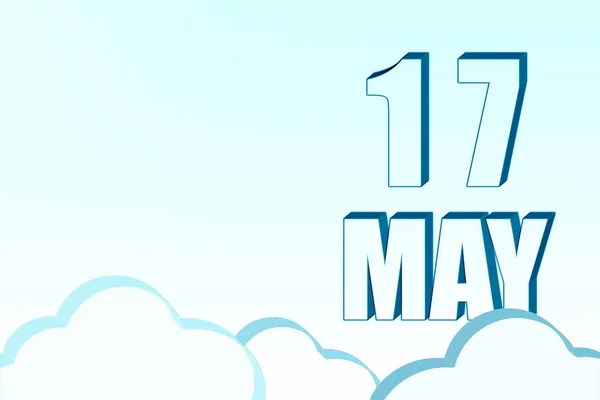 Mayo Calendario Con Fecha Del Mayo Cielo Azul Con Nubes —  Fotos de Stock