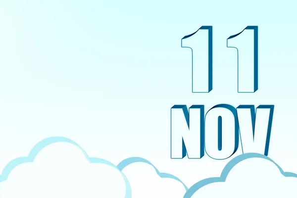 11Th Day November Calendar Date November Blue Sky Clouds Copy — Stock Photo, Image