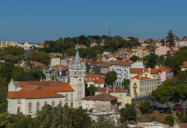 Sintra, Portekiz - Ağustos 17, 2012: Sintra şehir panoraması