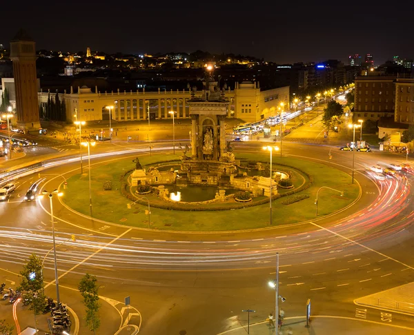 uitzicht op het plein van Spanje 's nachts
