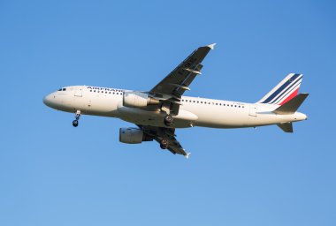 arazi sheremetyevo Havaalanı'nda Fransa uçak geliyor hava uçak