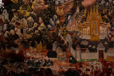 Wat Nang Phaya 'daki antik duvar resimleri, Phitsanulok Eyaleti, Tayland