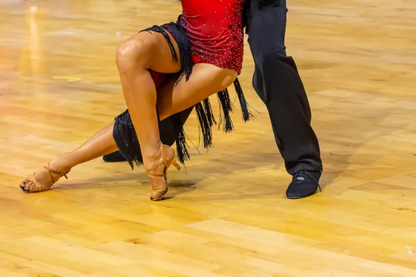 Mulher Homem Dançando Programa Latino Concorrência Internacional — Fotografia de Stock
