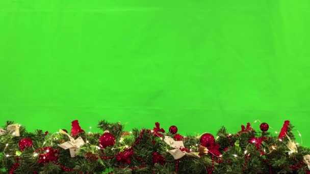 Christmas composition on chromakey background — Stock video