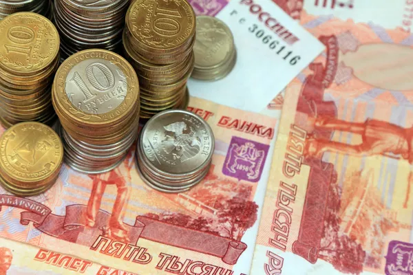 Rus ruble banknot ve madeni paralar