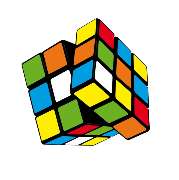 Cubo de cor rubik — Vetor de Stock