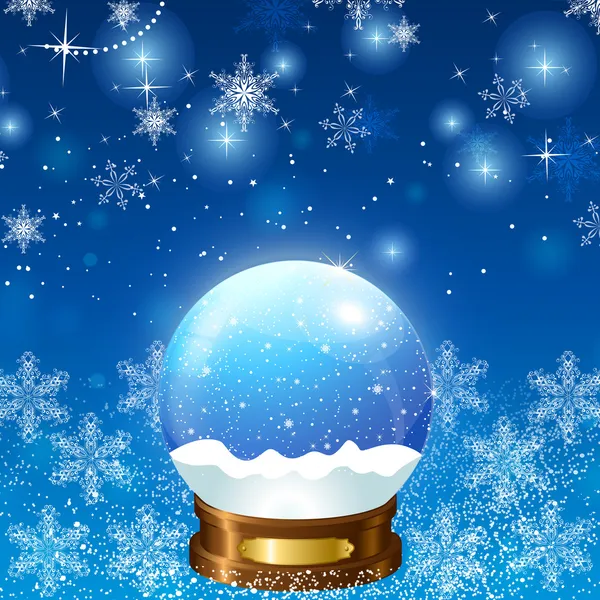 Karácsonyi snow globe hurok — Stock Vector