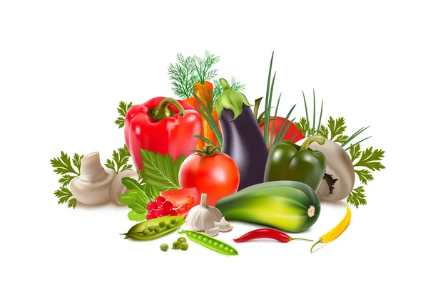 Vegetables greengrocery — Stock Vector