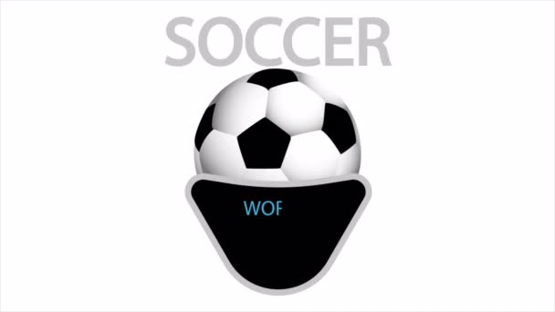 Ballon Football Avec Bannière Pour Journée Mondiale Football Illustration Vidéo — Video
