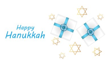 Hanuka için Davut 'un hediye kutuları ve altın yıldızları..