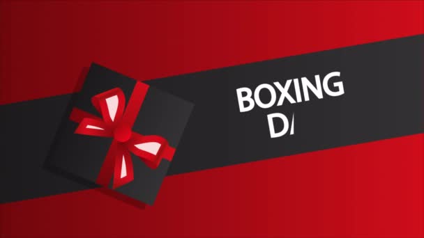 ボクシングの日のためのボックス配置 アートビデオイラスト — ストック動画