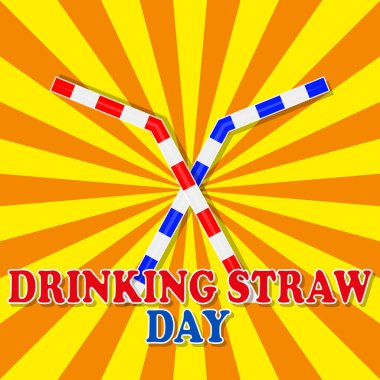 Straw Day bayrağı, vektör sanat illüstrasyonu içiliyor.
