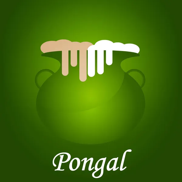 Pongal Festival Tamil Nadu Indien Vektorkunst Illustration — Stockvektor
