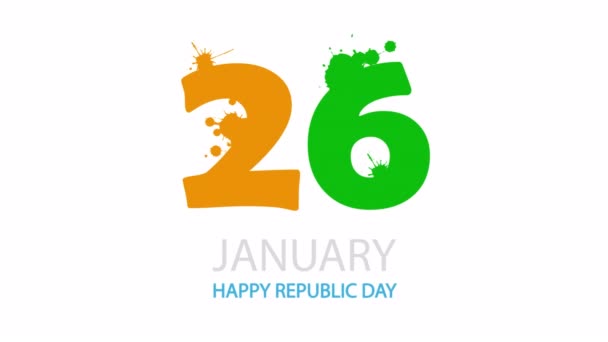 Republic Dag India Januari Konst Video Illustration — Stockvideo