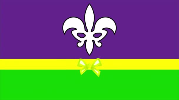 Mardi Gras Fat Tuesday Banner 艺术视频演示 — 图库视频影像