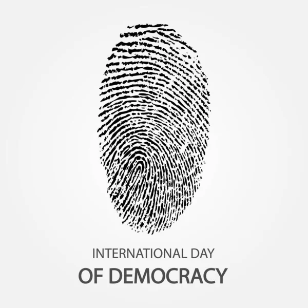 Impressão Digital Para Dia Internacional Democracia Ilustração Arte Vetorial — Vetor de Stock