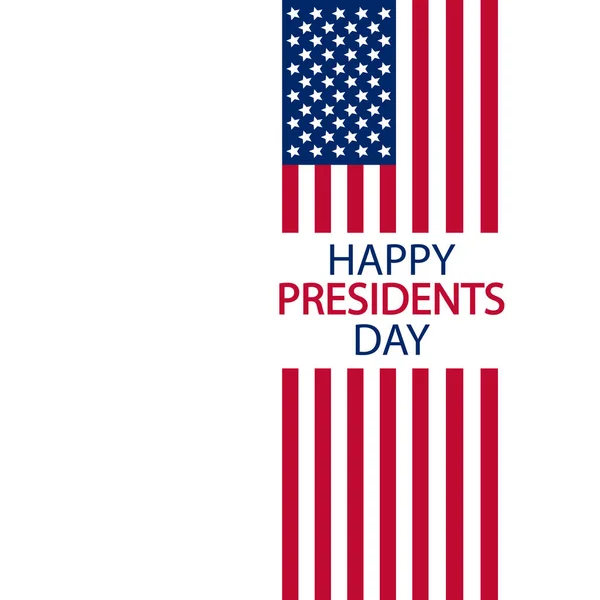 Bonne Journée Des Présidents Aux Etats Unis Drapeau Vertical Bannière — Image vectorielle