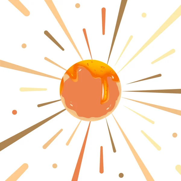 Maslenitsa Mit Sonnenpfannkuchen Vektorkunst Illustration — Stockvektor