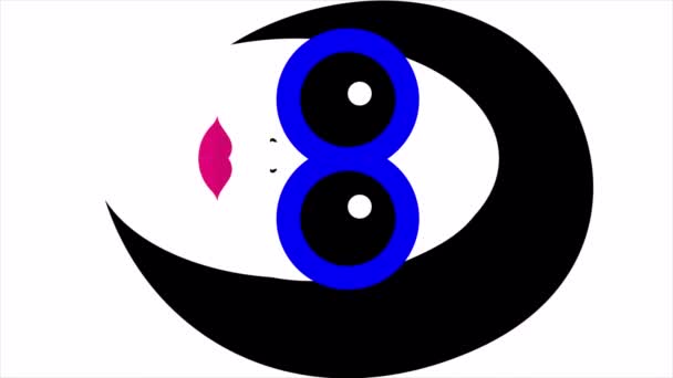 Internationaler Frauentag Brille Geformt Kunst Video Illustration — Stockvideo