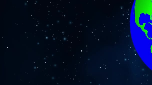 Equinoccio Vernal Oscuro Planeta Tierra Espacio Ilustración Video Arte — Vídeo de stock