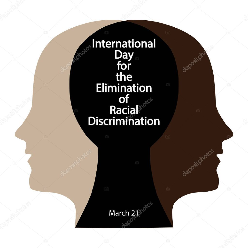 International Day for the Elimination of Racial Discrimination, vector art illustration.