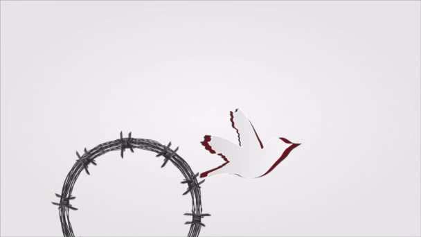 Good Friday Barbed Wire Art Video Illustration — Stock Video