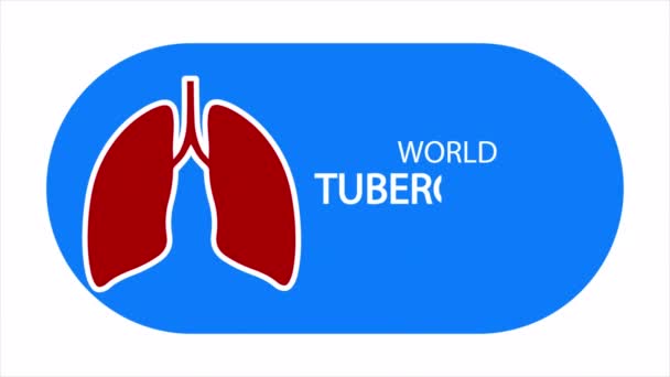 Παγκόσμια Ημέρα Φυματίωσης Infographic Εικονογράφηση Βίντεο Τέχνης — Αρχείο Βίντεο