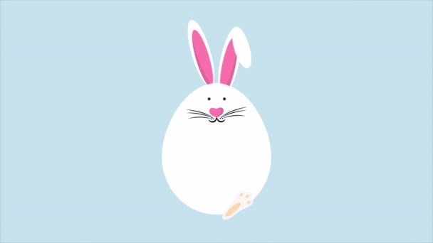 Easter Bunny Egg Art Video Illustration — Stock Video