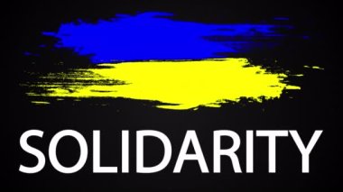 Dayanışma ukraine 2022 savaş, sanat videosu illüstrasyonu.