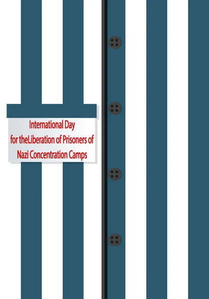 Mezinárodní Den Osvobození Vězňů Nacistického Koncentračního Tábora Ukázka Vektorového Umění — Stockový vektor